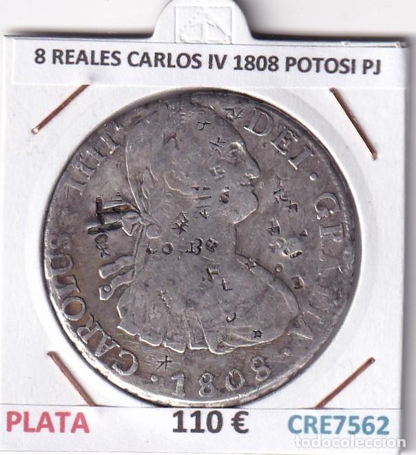 Monedas de Espa&ntilde;a: CRE7562 MONEDA ESPA&Ntilde;A 8 REALES CARLOS IV 1808 POTOSI PJ