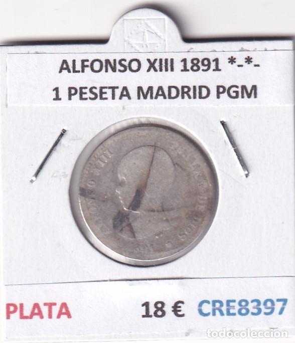 Monedas de Espa&ntilde;a: CRE8397 MONEDA ESPA&Ntilde;A ALFONSO XIII 1891 *-*- MADRID PGM PLATA