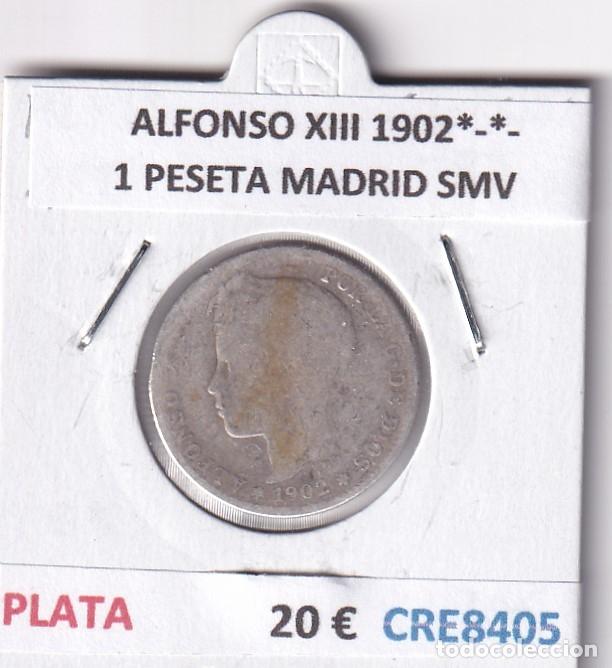 Monedas de Espa&ntilde;a: CRE8405 MONEDA ESPA&Ntilde;A ALFONSO XIII 1902*-*- MADRID SMV PLATA
