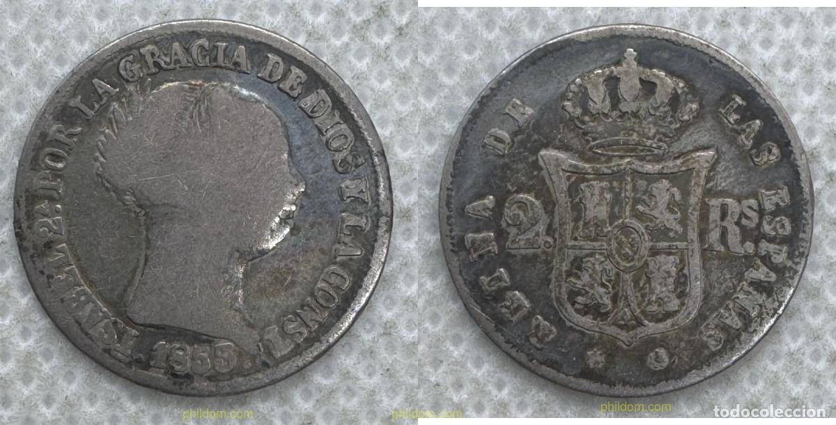 Monedas de Espa&ntilde;a: 5487 ESPA&Ntilde;A 1855 ISABEL II - 2 reales 1855