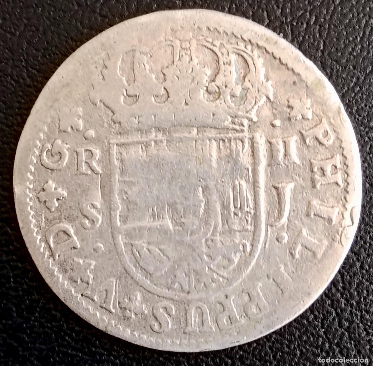Monedas de Espa&ntilde;a: 2 reales Felipe V 1722 Sevilla