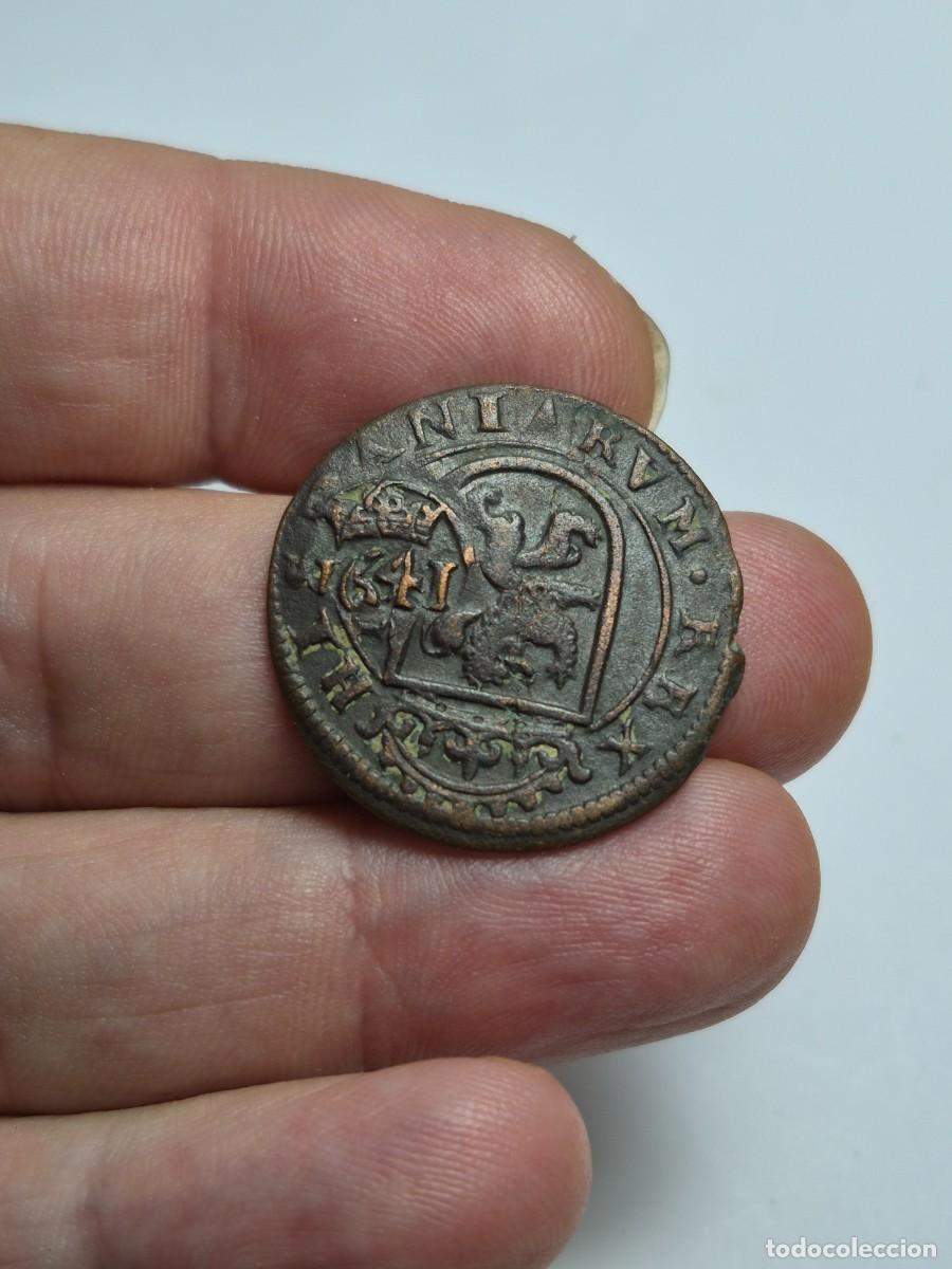 Monedas de Espa&ntilde;a: NT/ EXCELENTE RESELLO XII MARAVEDIES VALLADOLID 1641 SOBRE 8 MARAVEDIES RIEL FELIPE IV (E1385)
