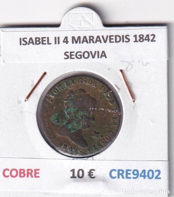 Monedas de Espa&ntilde;a: CRE9402 MONEDA ESPA&Ntilde;A ISABEL II 4 MARAVEDIS 1842 SEGOVIA COBRE