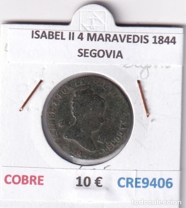 Monedas de Espa&ntilde;a: CRE9406 MONEDA ESPA&Ntilde;A ISABEL II 4 MARAVEDIS 1844 SEGOVIA COBRE