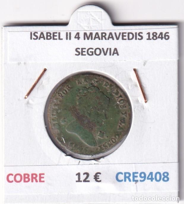 Monedas de Espa&ntilde;a: CRE9408 MONEDA ESPA&Ntilde;A ISABEL II 4 MARAVEDIS 1846 SEGOVIA COBRE