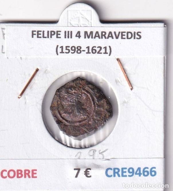 Monedas de Espa&ntilde;a: CRE9466 MONEDA ESPA&Ntilde;A FELIPE III 4 MARAVEDIS (1598-1621) COBRE