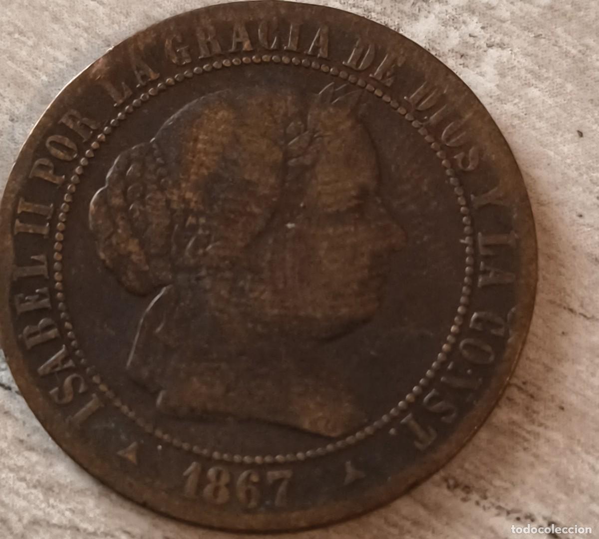 Monedas de Espa&ntilde;a: centimos espa&ntilde;oles 1867