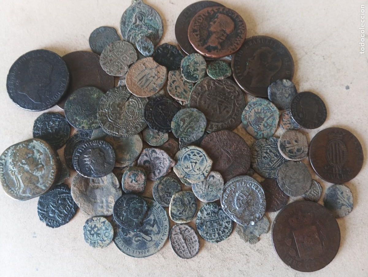 Monedas de Espa&ntilde;a: Lote de 85 monedas de todas las &eacute;pocas