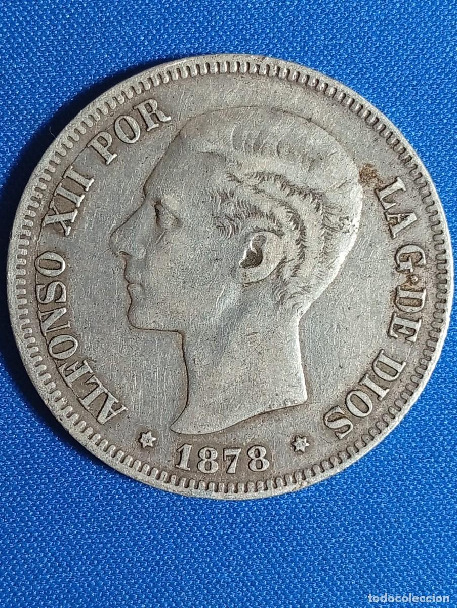Monedas de Espa&ntilde;a: Moneda plata 5 ptas. Alfonso XII 1878