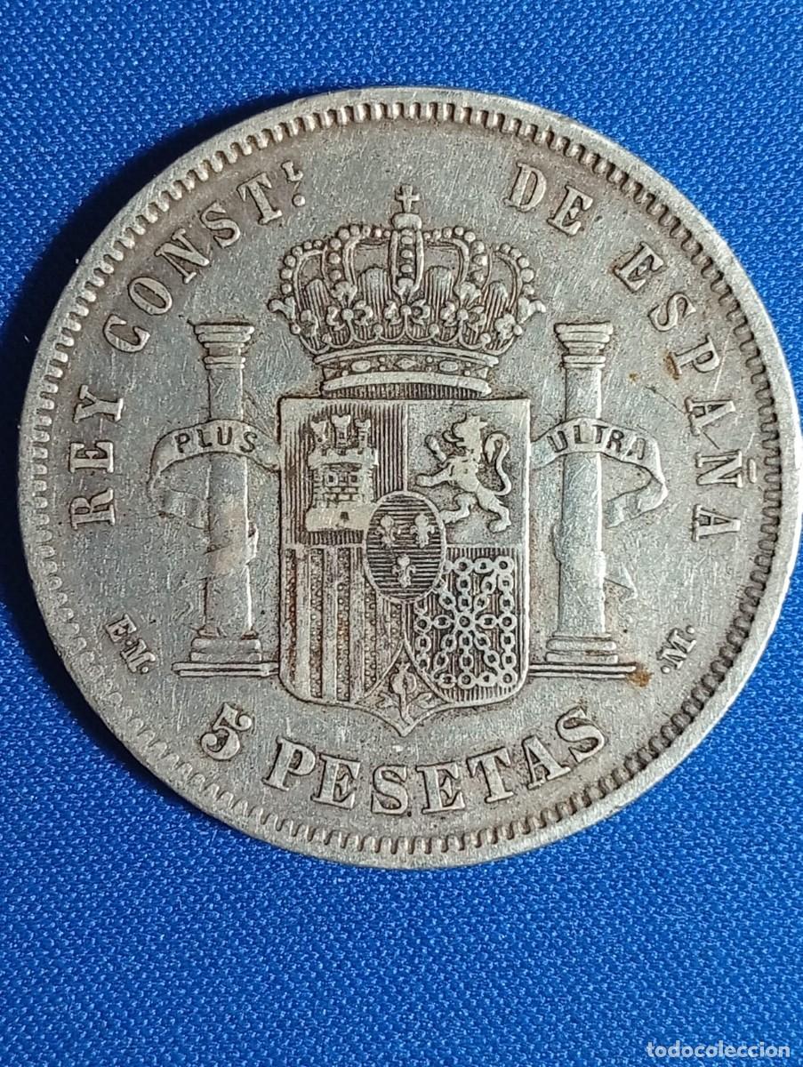 Monedas de Espa&ntilde;a: Moneda plata 5 ptas. Alfonso XII 1878 - Foto 2