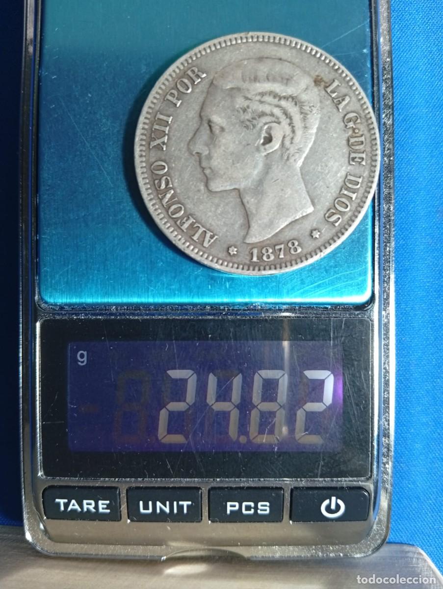 Monedas de Espa&ntilde;a: Moneda plata 5 ptas. Alfonso XII 1878 - Foto 3