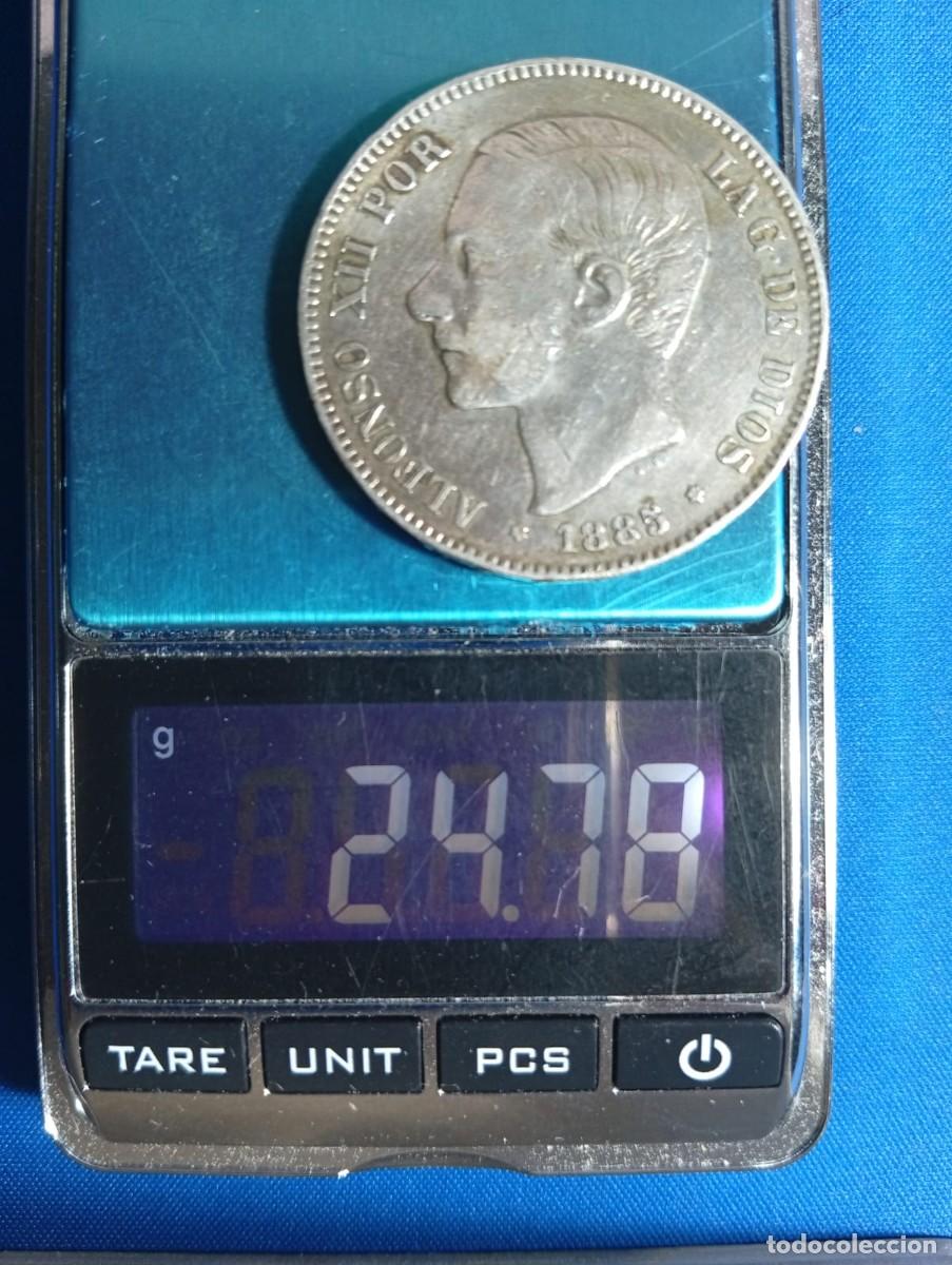 Monedas de Espa&ntilde;a: Moneda plata 5 ptas. Alfonso XII 1885 estr. 18*87*