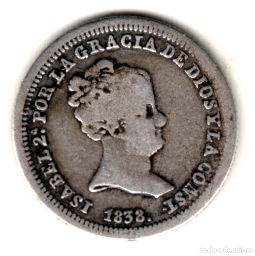 Monedas de Espa&ntilde;a: ESPA&Ntilde;A 1 real plata 1838 CL Madrid - Reina Isabel II