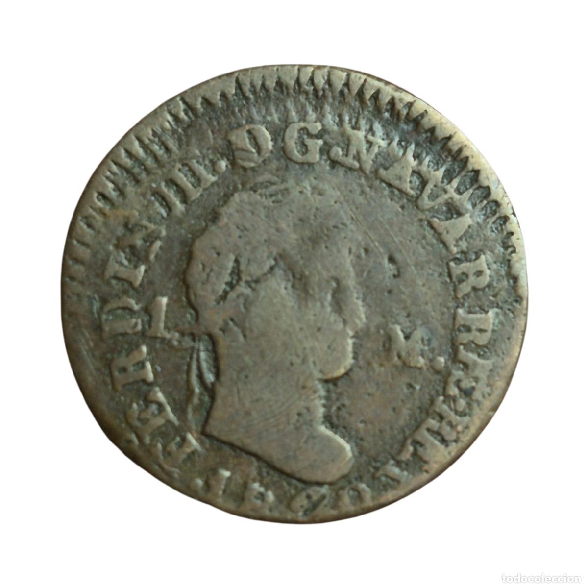 Monedas de Espa&ntilde;a: NT/ FERNANDO VII 1 MARAVEDI 1820 PAMPLONA (E1378)