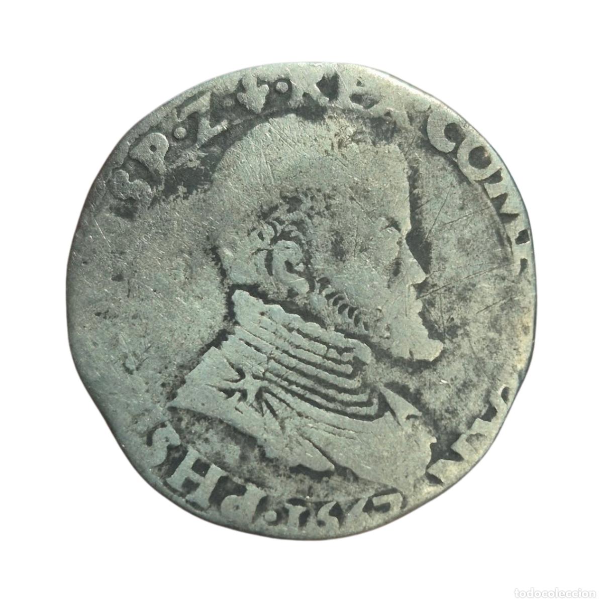 Monedas de Espa&ntilde;a: NT/ FELIPE II 1/5 ESCUDO 1567 BRUJAS (E1377)