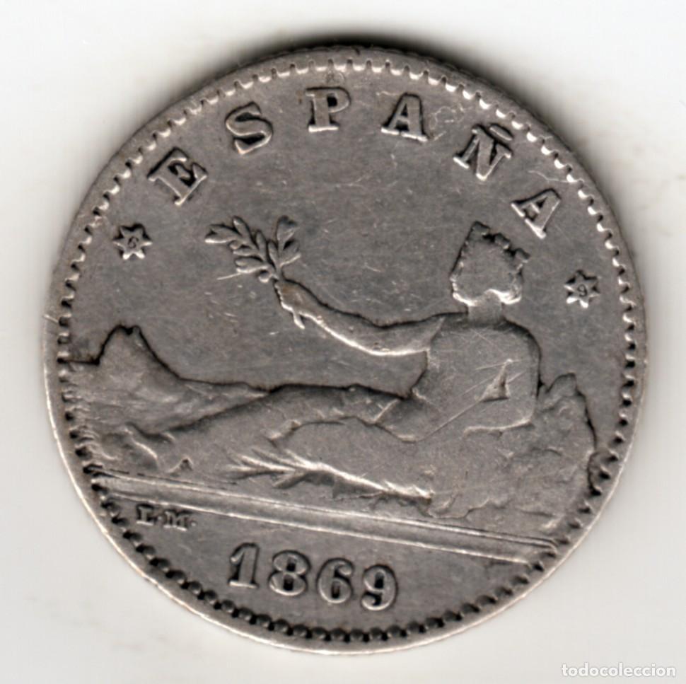 Monedas de Espa&ntilde;a: ESPA&Ntilde;A 50 centimos plata 1869 SN.M. *6* *9* GOBIERNO PROVISIONAL
