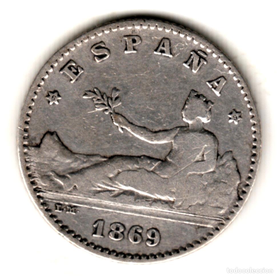 Monedas de Espa&ntilde;a: ESPA&Ntilde;A 50 centimos plata 1869 SN.M. *6* *9* GOBIERNO PROVISIONAL