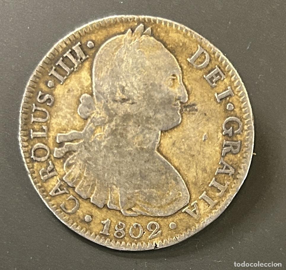Monedas de Espa&ntilde;a: CREXP741 MONEDA ESPA&Ntilde;A CARLOS IV 8 REALES 1802 MEXICO FY CON ENGARCE TRASERO PLATA