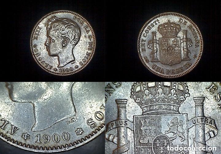 Monedas de Espa&ntilde;a: E0006 MONEDA ESPA&Ntilde;A 1 PESETA ALFONSO XIII 1900 PLATA