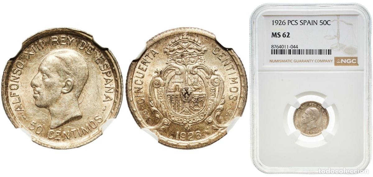 Monedas de Espa&ntilde;a: Spain Kingdom 1926 50 Centimos - Alfonso XIII (6th portrait) Silver (.835) Madrid Mint (4000000) 2.