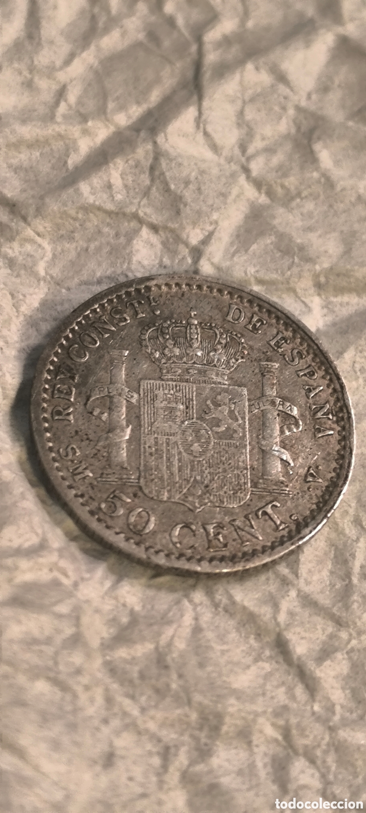 Monedas de Espa&ntilde;a: Vendo moneda de plata antigua de 1904 - Foto 2