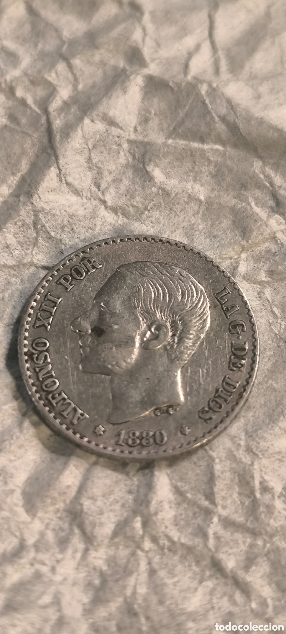 Monedas de Espa&ntilde;a: Vendo antigua moneda de plata de 1880 - Foto 2