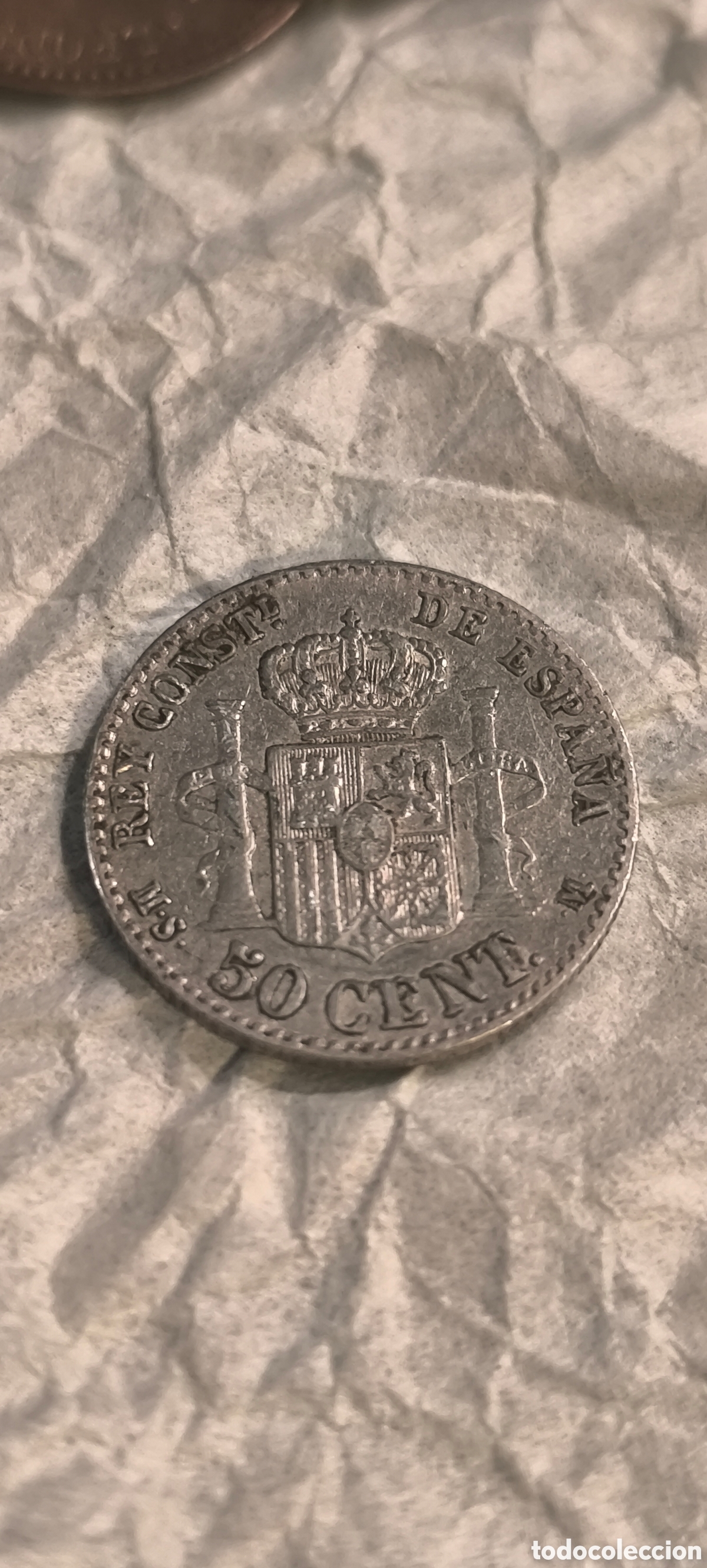 Monedas de Espa&ntilde;a: Vendo antigua moneda de plata de 1880 - Foto 3