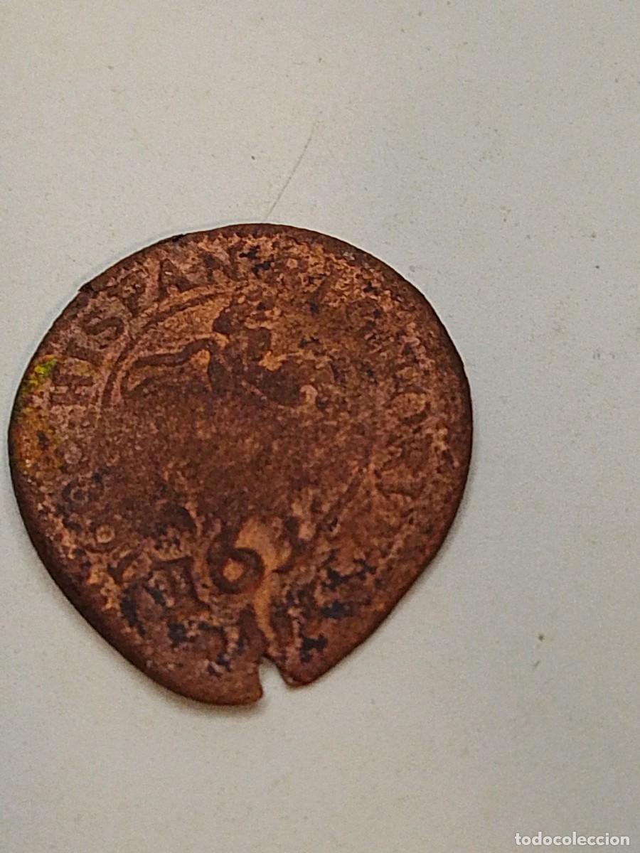 Monedas de Espa&ntilde;a: Moneda 2 maraved&iacute;es resellados a 6 Felipe IIII