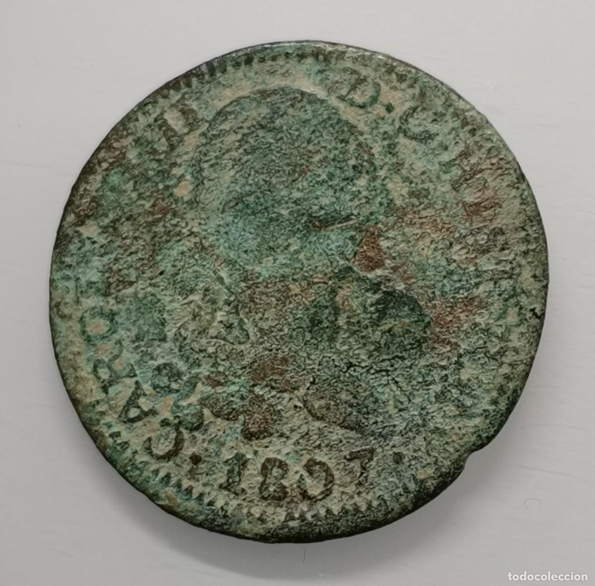 Monedas de Espa&ntilde;a: Carlos IV 4 Maraved&iacute;s 1807 Segovia.