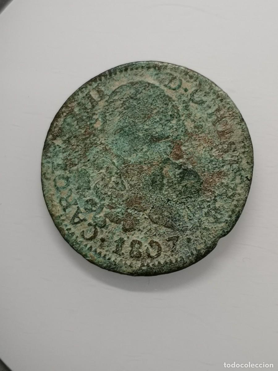 Monedas de Espa&ntilde;a: Carlos IV 4 Maraved&iacute;s 1807 Segovia. - Foto 3
