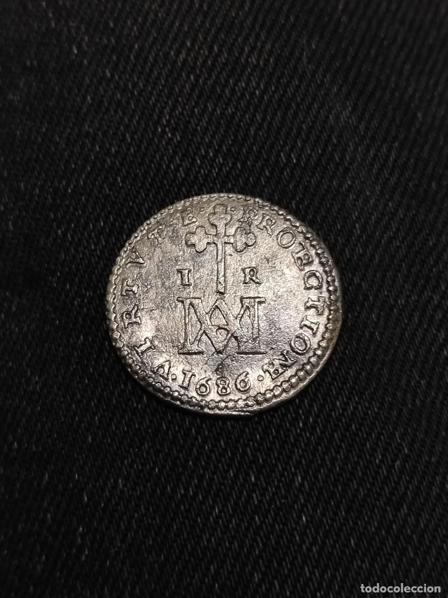 Monedas de Espa&ntilde;a: Extraordinaria!! Carlos II real 1686 &rdquo; tipo Mar&iacute;a&rdquo; plata