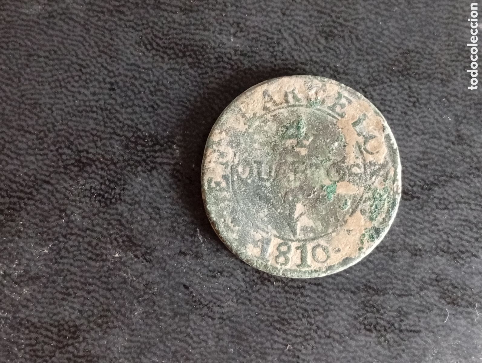 Monedas de Espa&ntilde;a: Moneda 4 quartos 1810 Fernando VII
