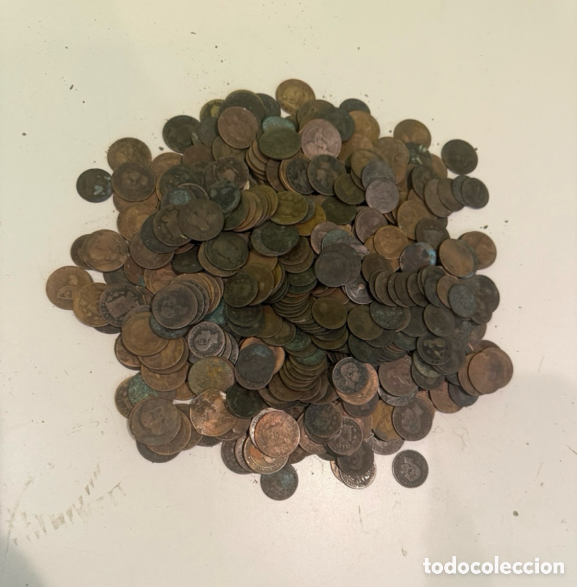 Monedas de Espa&ntilde;a: Gran lote de monedas antiguas espa&ntilde;olas siglo XIX - 3,788 kg - Sin clasificar - Ideal coleccionistas