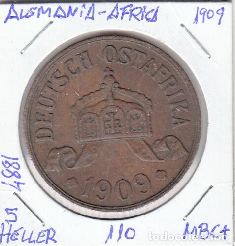 Monedas de Espa&ntilde;a: E4881 MONEDA ALEMANIA AFRICA 5 HELLER 1909 MBC+