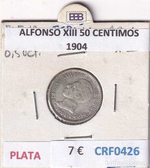 Monedas de Espa&ntilde;a: CRF0426 MONEDA ESPA&Ntilde;A ALFONSO XIII 50 CENTIMOS 1904 PLATA