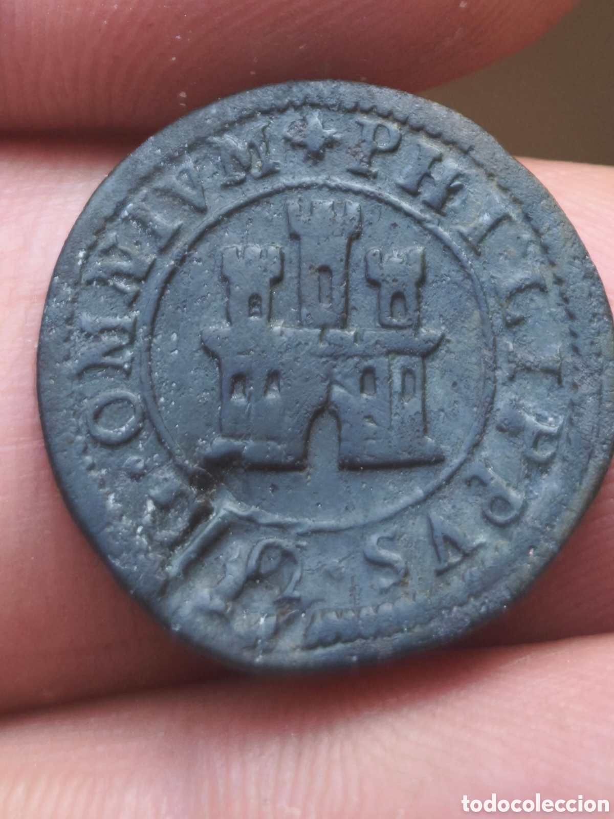 Monedas de Espa&ntilde;a: Felipe II 1597 2 MARAVEDIS SEGOVIA