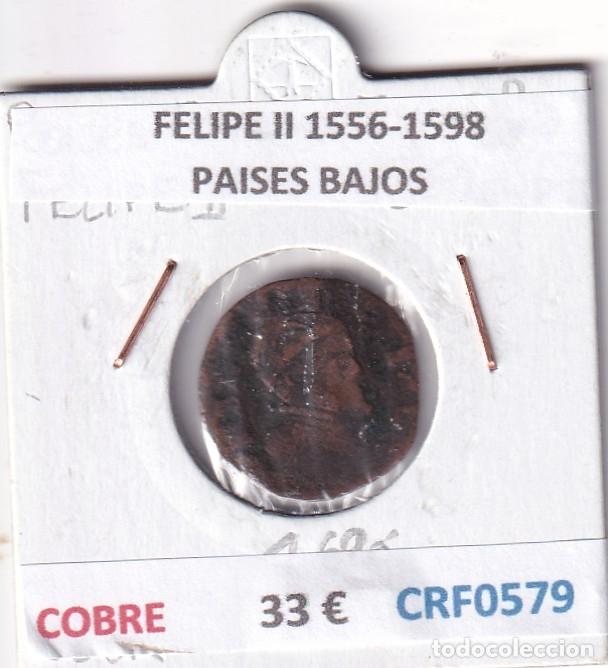Monedas de Espa&ntilde;a: CRF0579 MONEDA ESPA&Ntilde;A FELIPE II 1556-1598 PAISES BAJOS COBRE