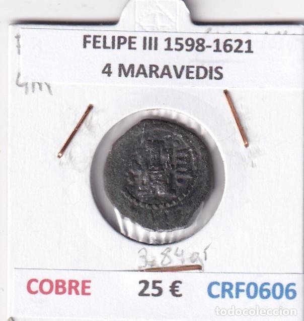 Monedas de Espa&ntilde;a: CRF0606 MONEDA ESPA&Ntilde;A FELIPE III 1598-1621 4 MARAVEDIS COBRE