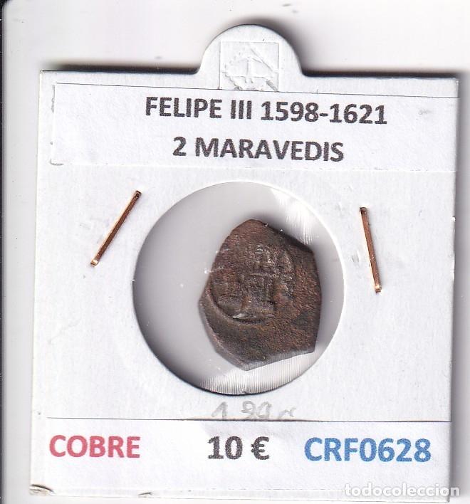 Moedas de Espanha: CRF0628 MONEDA ESPA&Ntilde;A FELIPE III 1598-1621 2 MARAVEDIS COBRE