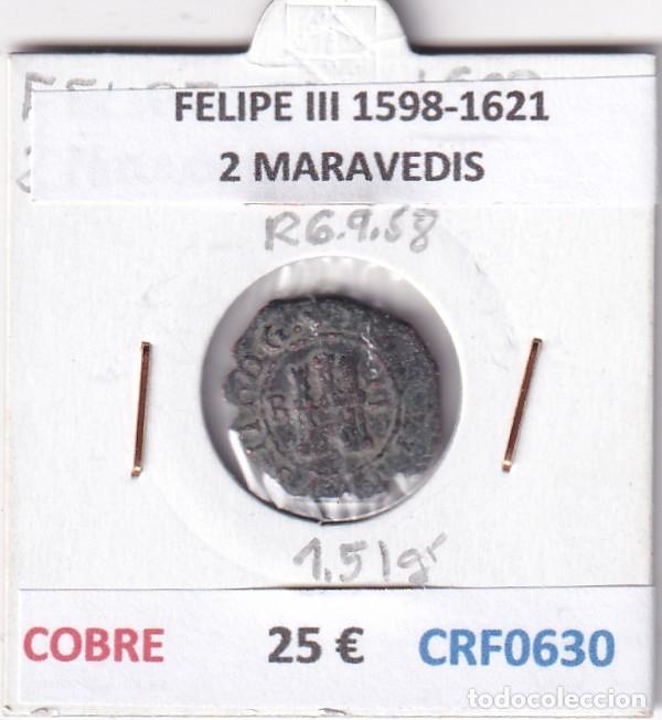 Monedas de Espa&ntilde;a: CRF0630 MONEDA ESPA&Ntilde;A FELIPE III 1598-1621 2 MARAVEDIS COBRE