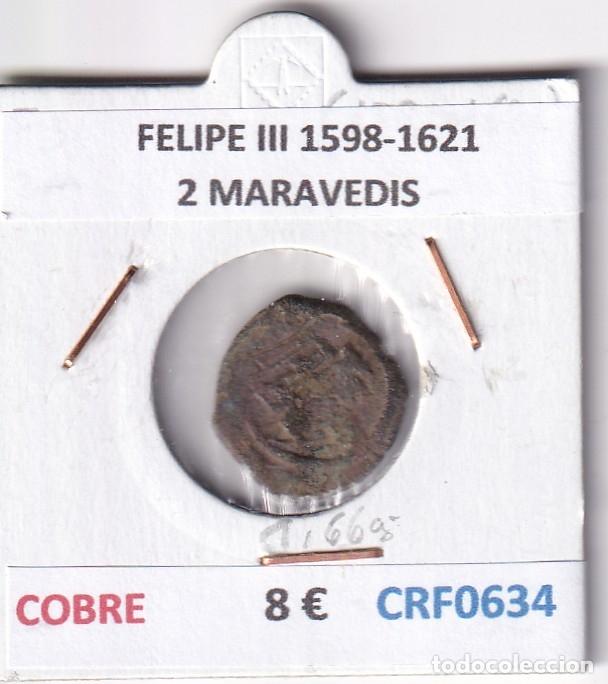 Monedas de Espa&ntilde;a: CRF0634 MONEDA ESPA&Ntilde;A FELIPE III 1598-1621 2 MARAVEDIS COBRE