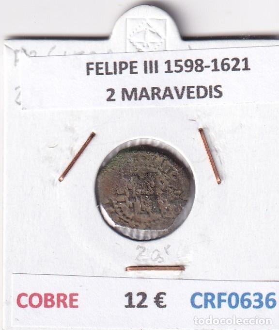 Monedas de Espa&ntilde;a: CRF0636 MONEDA ESPA&Ntilde;A FELIPE III 1598-1621 2 MARAVEDIS COBRE