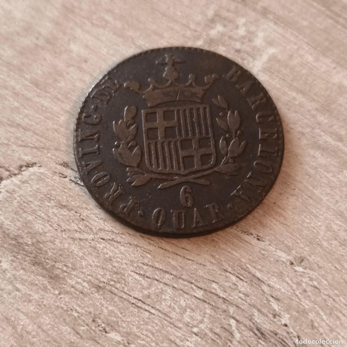Monedas de Espa&ntilde;a: moneda Fernando VII (1808-1833). 3 cuartos. 1823. Catalu&ntilde;a.