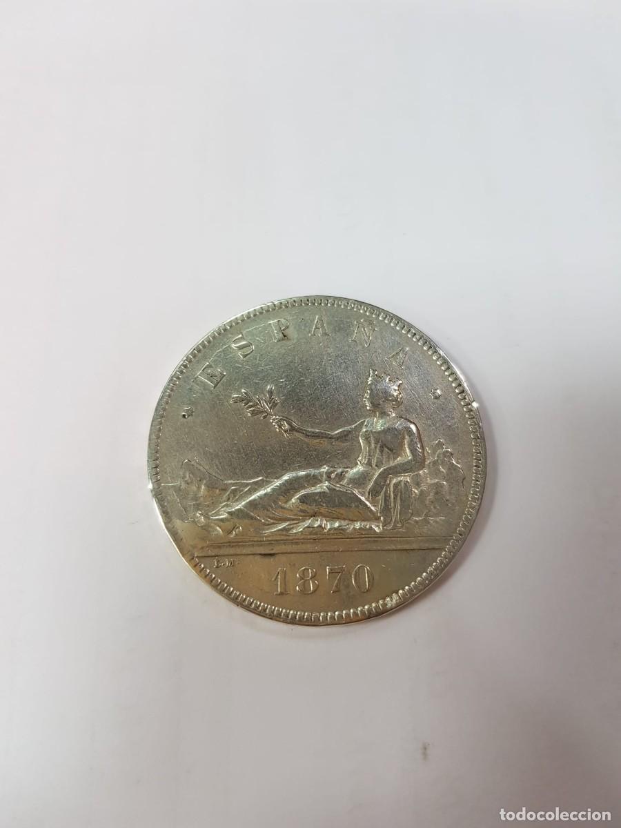 Monedas de Espa&ntilde;a: ESPA&Ntilde;A-GOBIERNO PROVISIONAL-5 PESETAS-1870*18-70 SNV