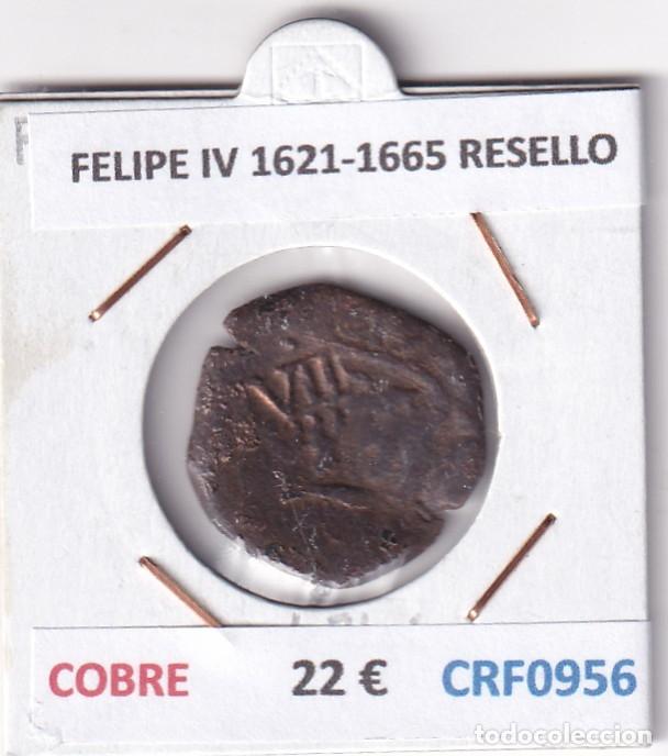 Monedas de Espa&ntilde;a: CRF0956 MONEDA ESPA&Ntilde;A FELIPE IV 1621-1665 RESELLO COBRE