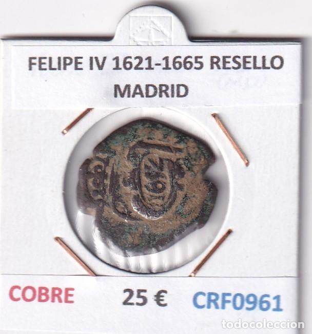 Monedas de Espa&ntilde;a: CRF0961 MONEDA ESPA&Ntilde;A FELIPE IV 1621-1665 RESELLO MADRID COBRE