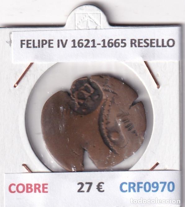 Moedas de Espanha: CRF0970 MONEDA ESPA&Ntilde;A FELIPE IV 1621-1665 RESELLO COBRE