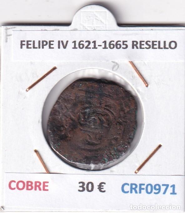 Moedas de Espanha: CRF0971 MONEDA ESPA&Ntilde;A FELIPE IV 1621-1665 RESELLO COBRE