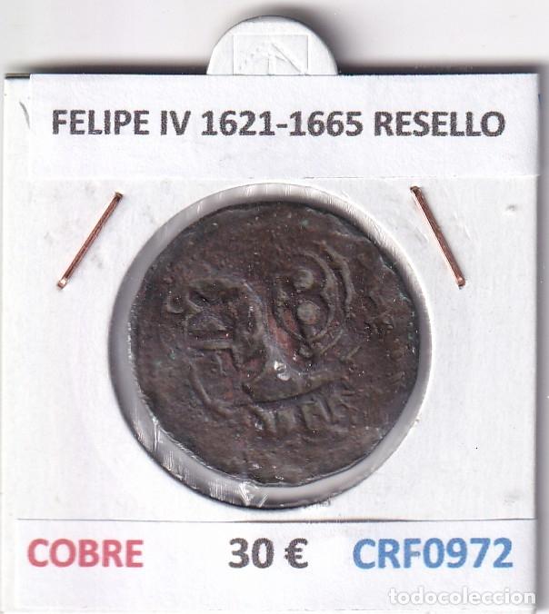 Monete da Spagna: CRF0972 MONEDA ESPA&Ntilde;A FELIPE IV 1621-1665 RESELLO COBRE