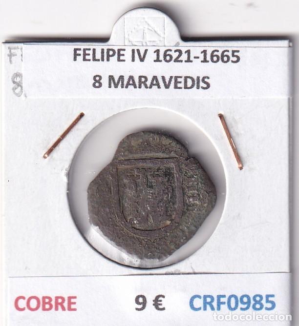 Coins of Spain: CRF0985 MONEDA ESPA&Ntilde;A FELIPE IV 1621-1665 8 MARAVEDIS COBRE